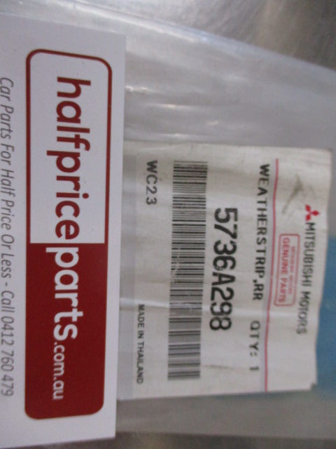 Mitsubishi Mirage Genuine Right Hand Rear Belt Moulding Weather Strip New Part.