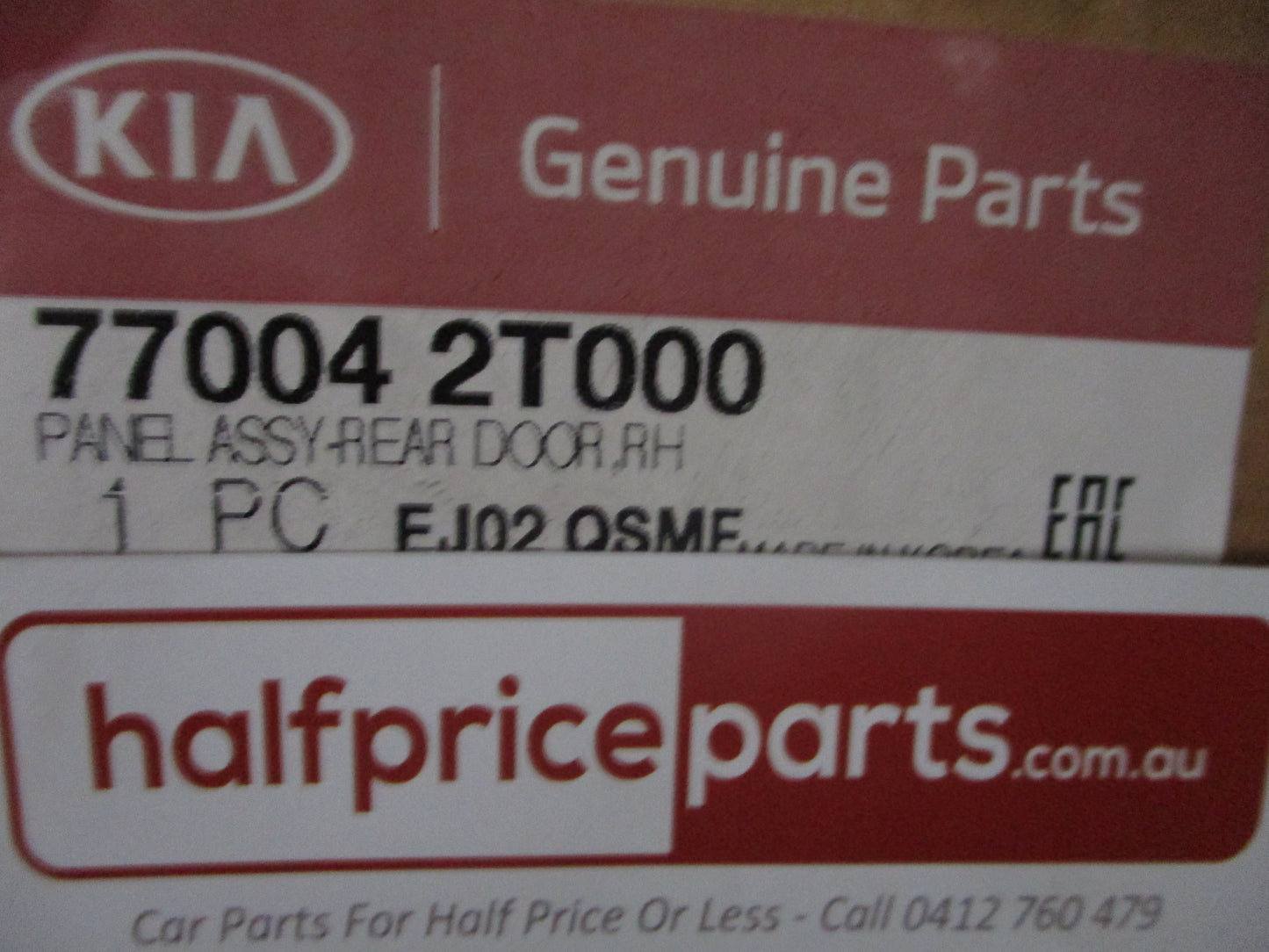 Kia Optima Genuine Right Hand Rear Door Assembly New Part