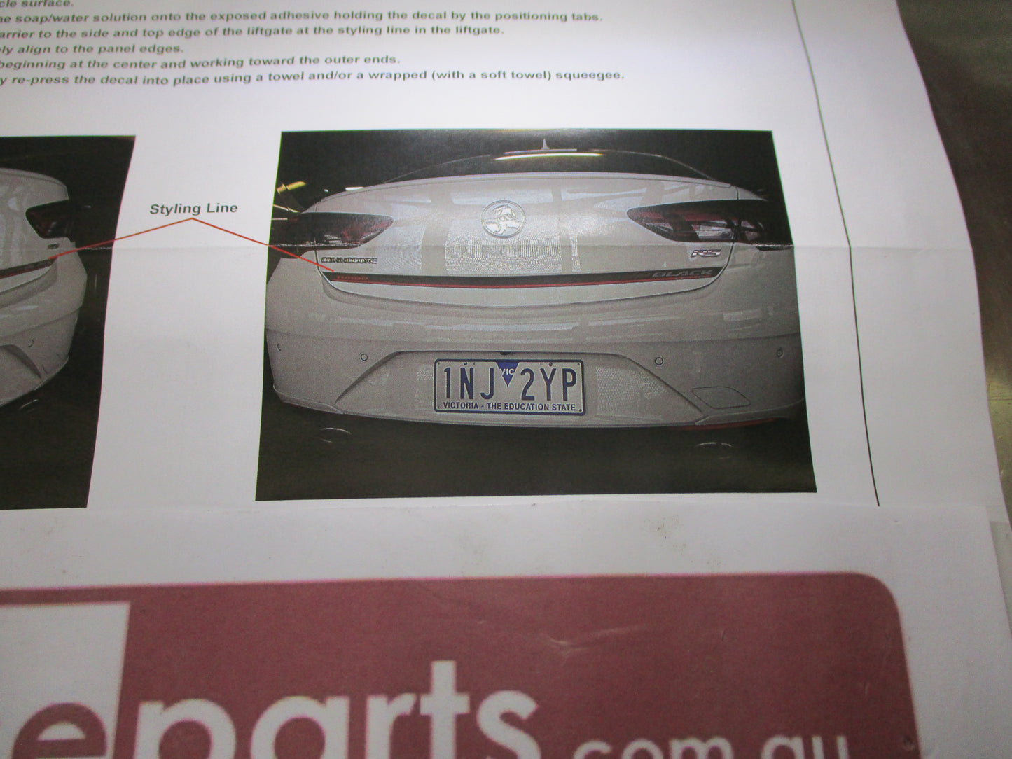 Holden ZB Commodore Sedan Genuine AWD-Black Edition Boot Decal New Part