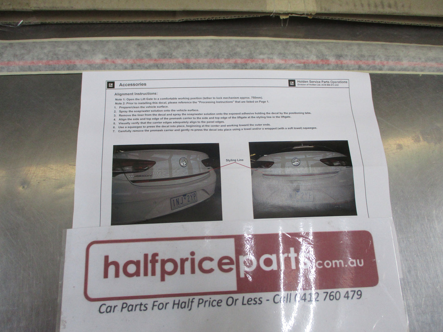 Holden ZB Commodore Sedan Genuine AWD-Black Edition Boot Decal New Part