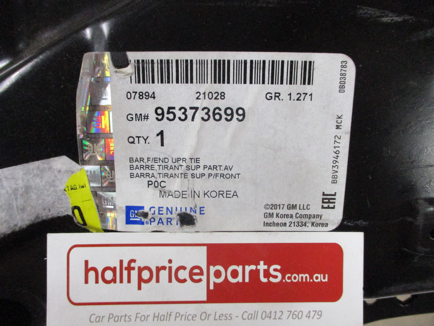 Holden CGII Captiva Genuine Front Radiator Support Panel New Part