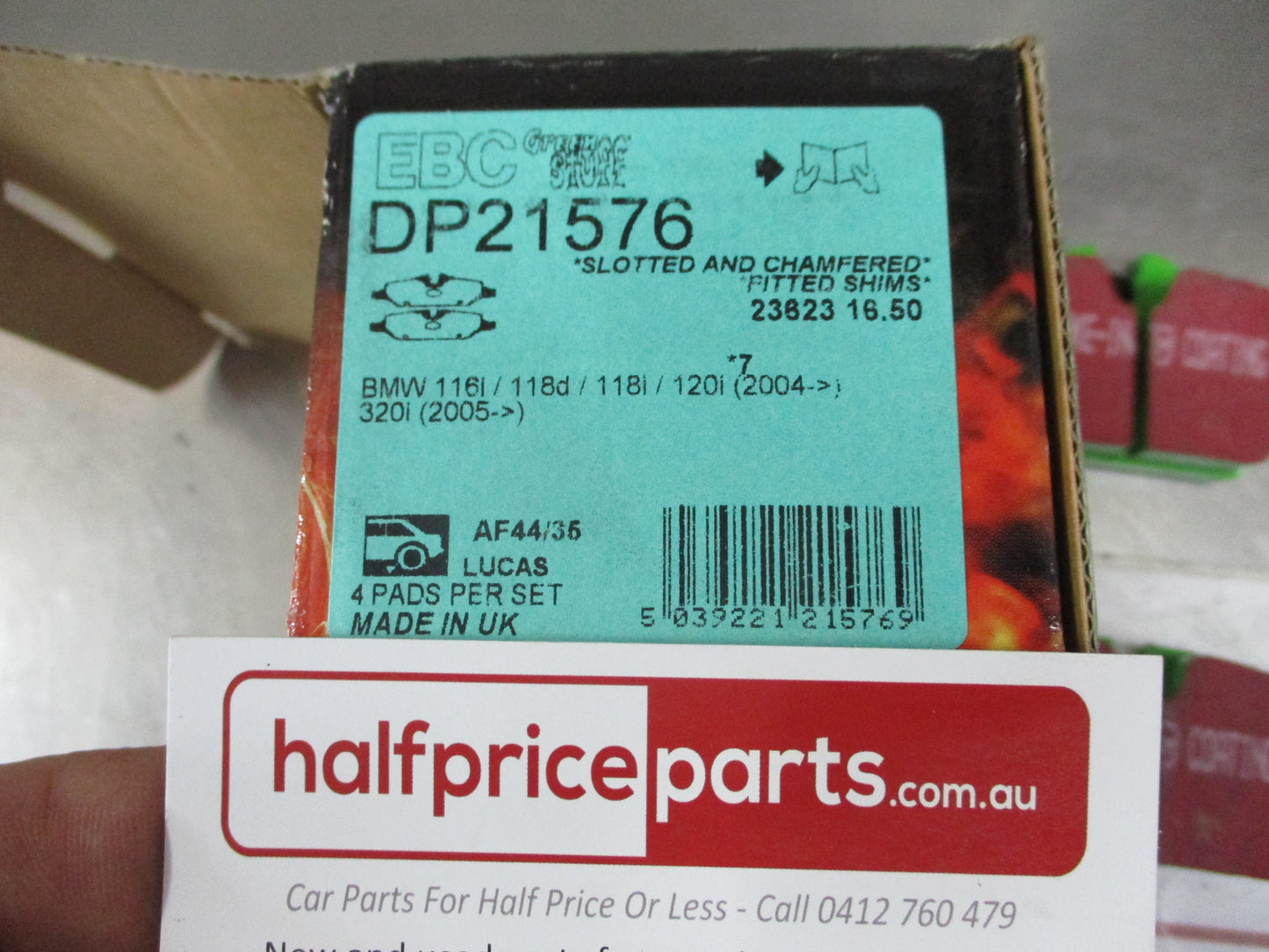 EBC Greenstuff Rear Disc Brake Pad Set Suits BMW 1-Series/3-Series New Part