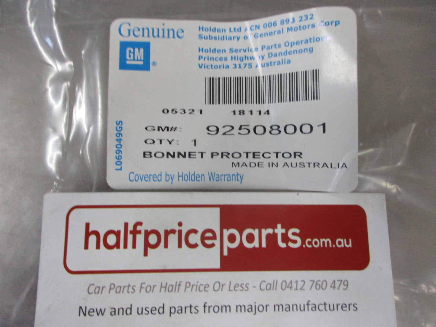 Holden Acadia Genuine Clear Bonnet Protector Kit New Part