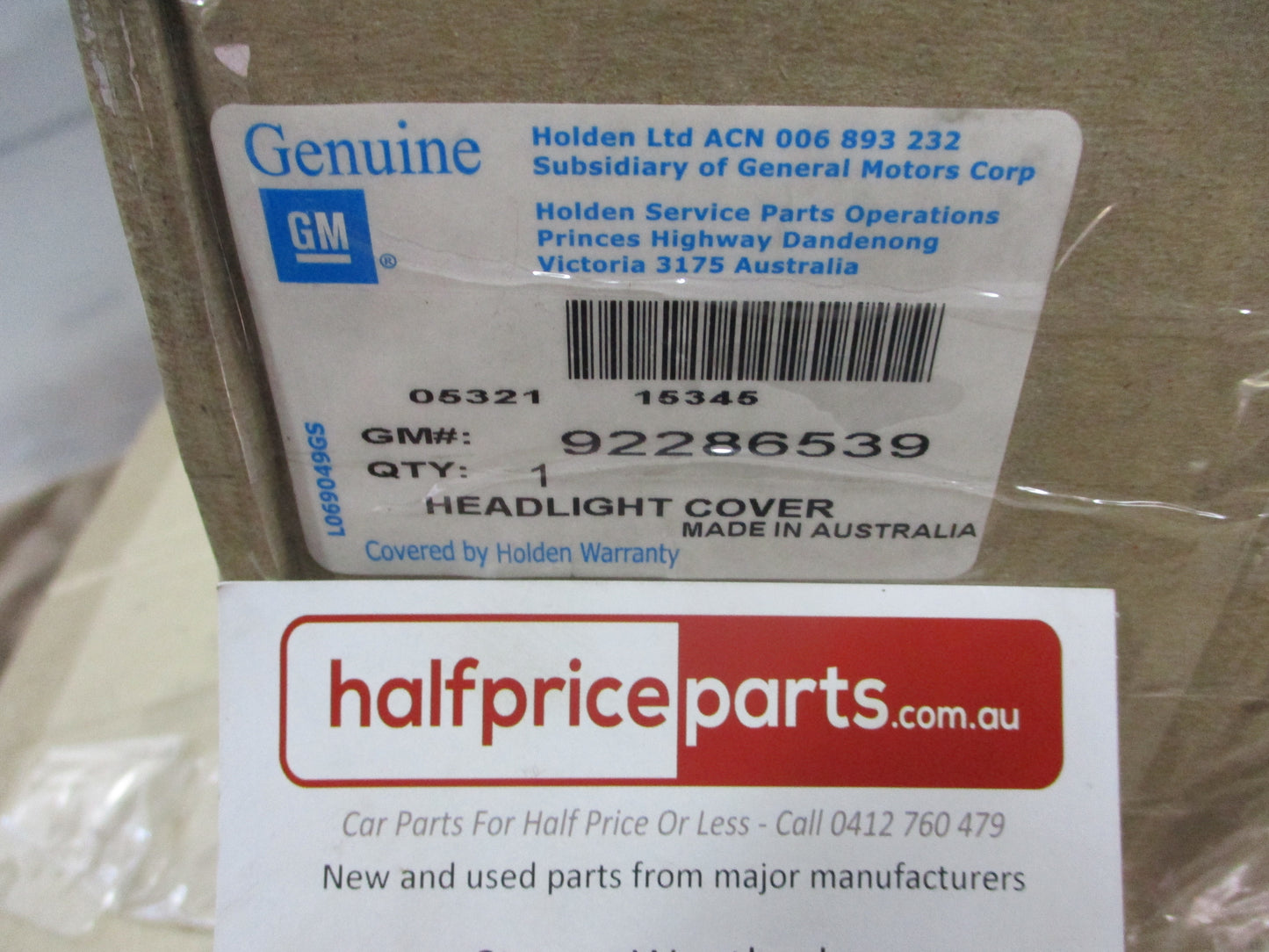 Holden MP Spark Genuine Head Light Protectors Kit New Part