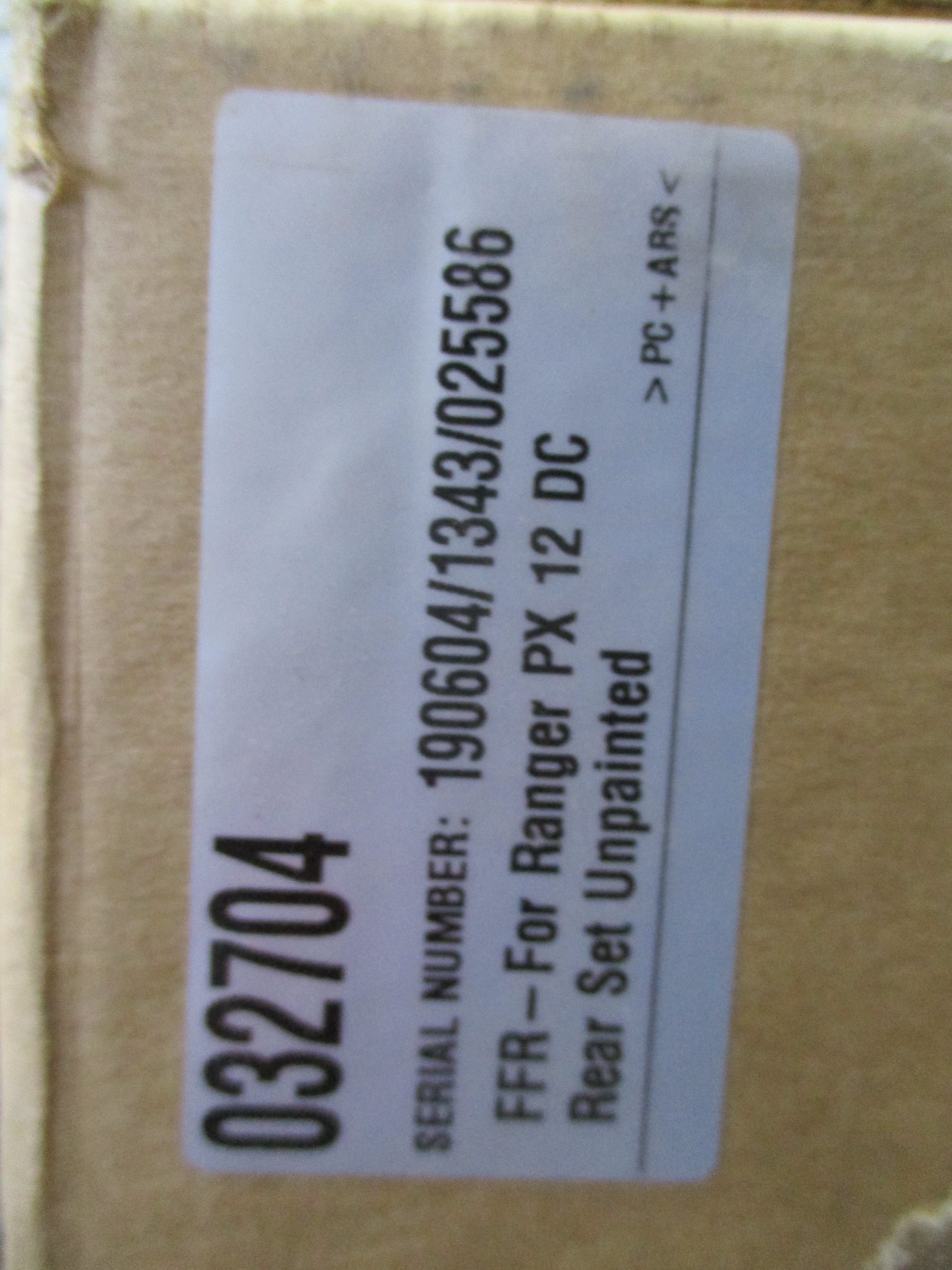 EGR Ford PX Ranger Dual Cab Rear (Only) Fender Flare Kit - Unpainted - New