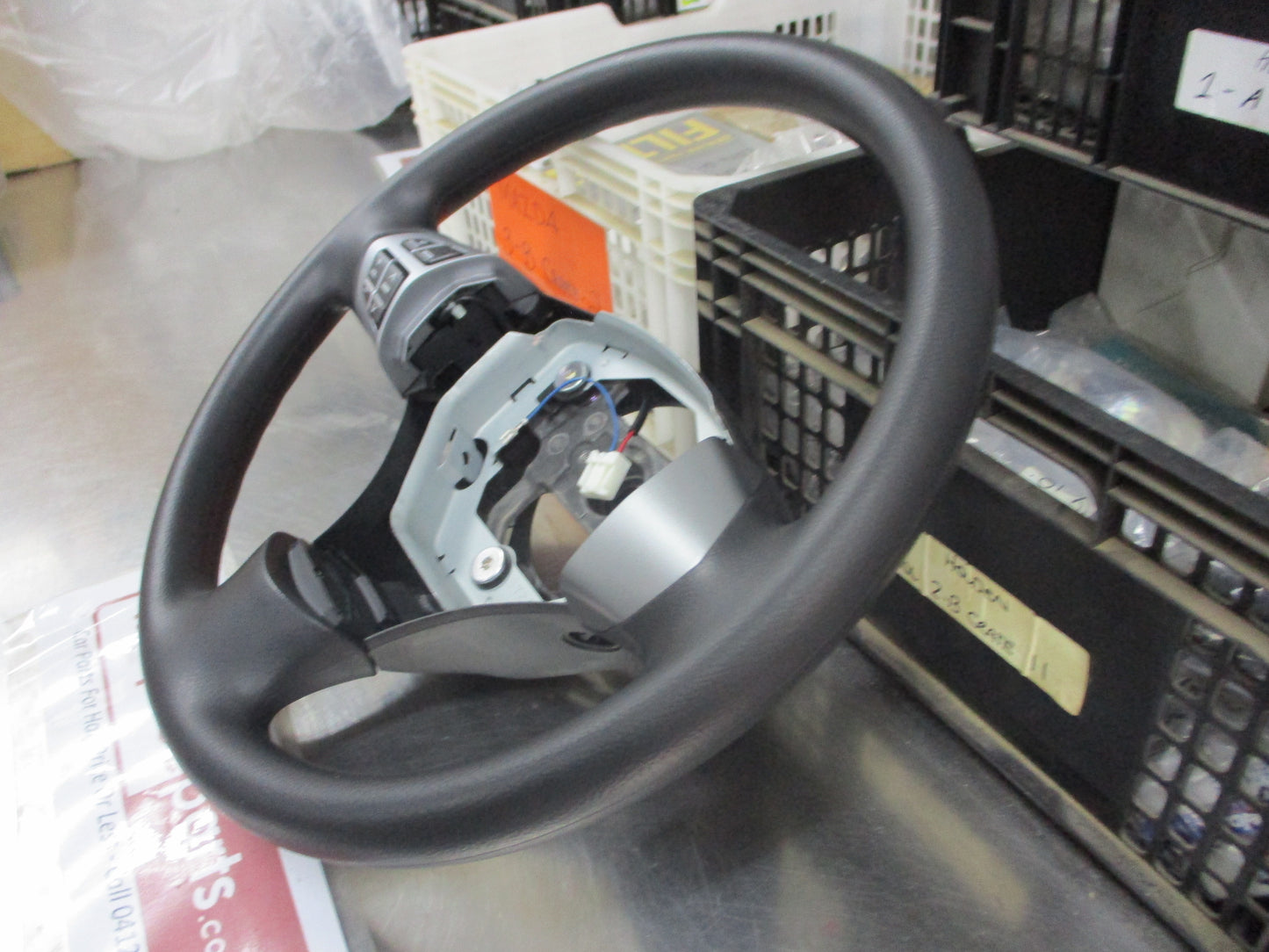 Suzuki Grand Vitara Genuine Steering Wheel With Vol-Radio Controls (Black/Gray) New Part