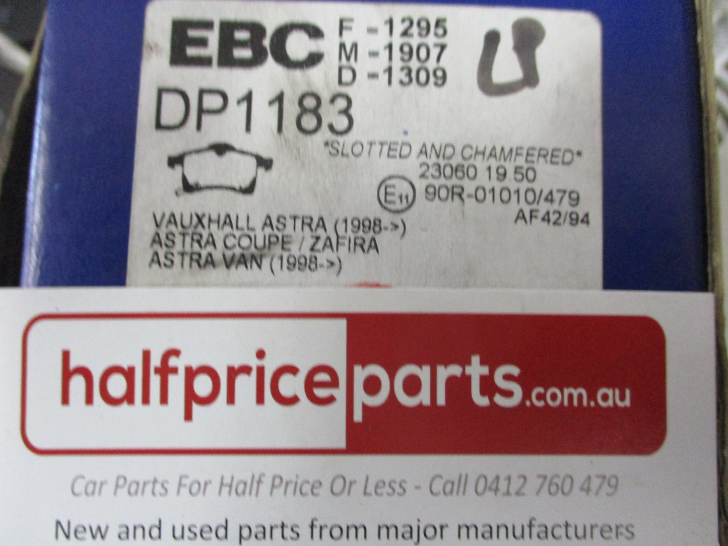 EBC Front Disc Brake Pad Set Suits Holden Astra-G/Zafira-A New Part