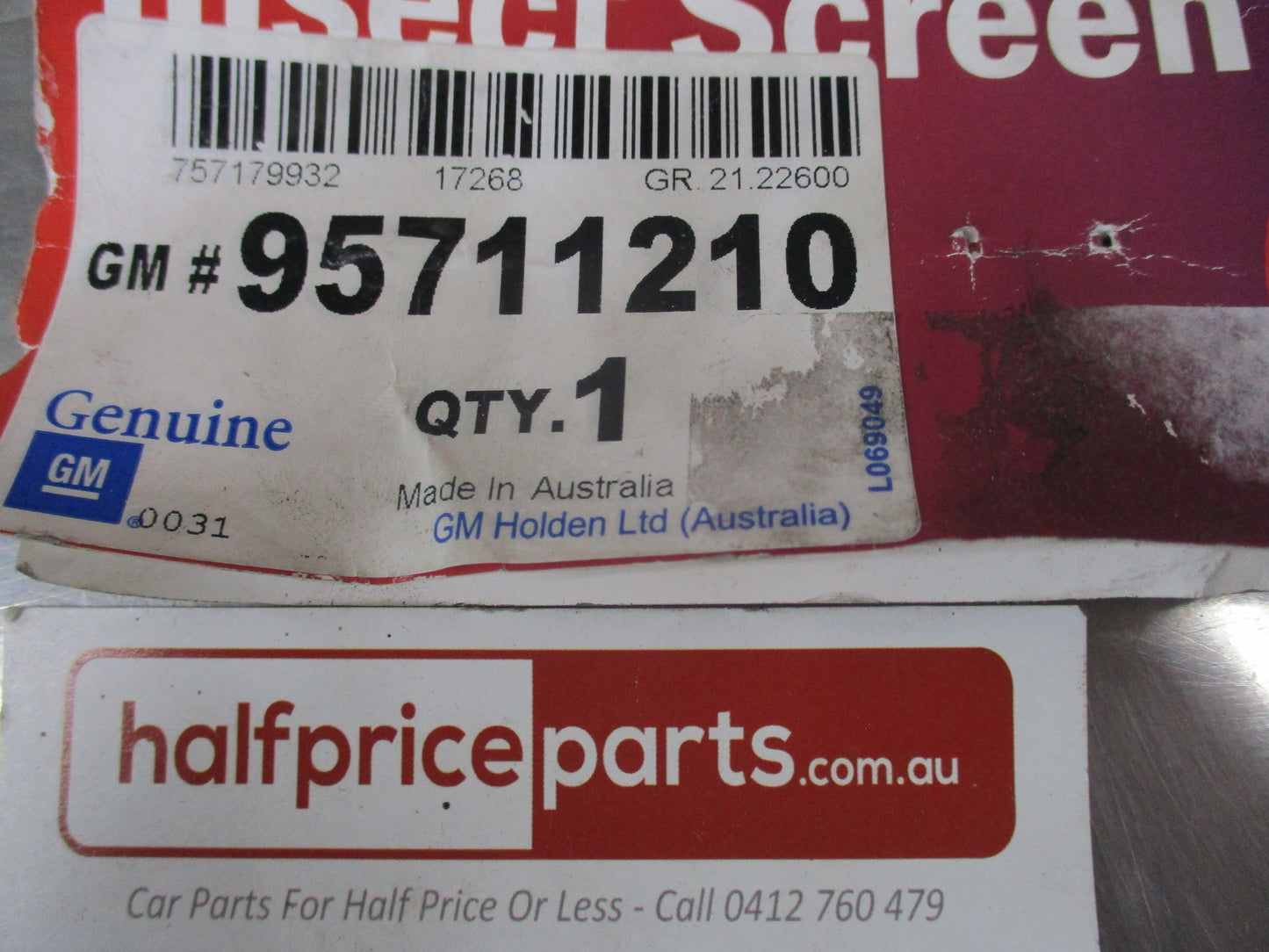 Holden RG Colorado Genuine Front Insect Screen With Fitting Kit New Part