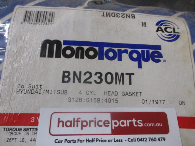 ACL Monotorque Head Gasket Suits Hyundai/Mitsubishi New Part