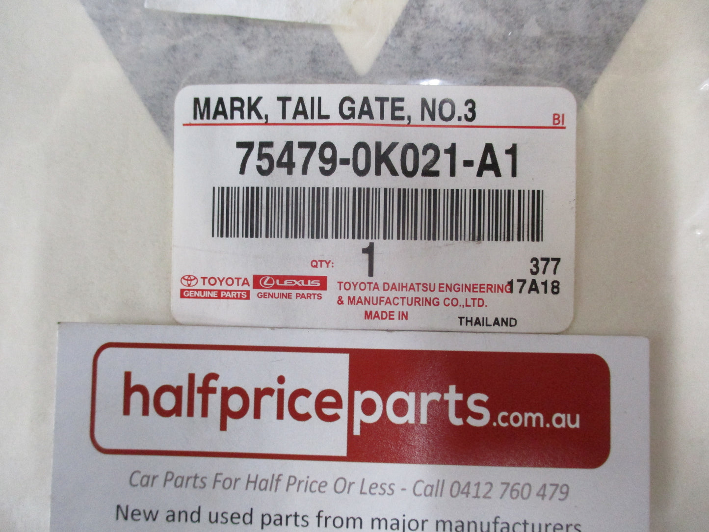 Toyota Hilux Genuine Tail Gate Decal Large New Part