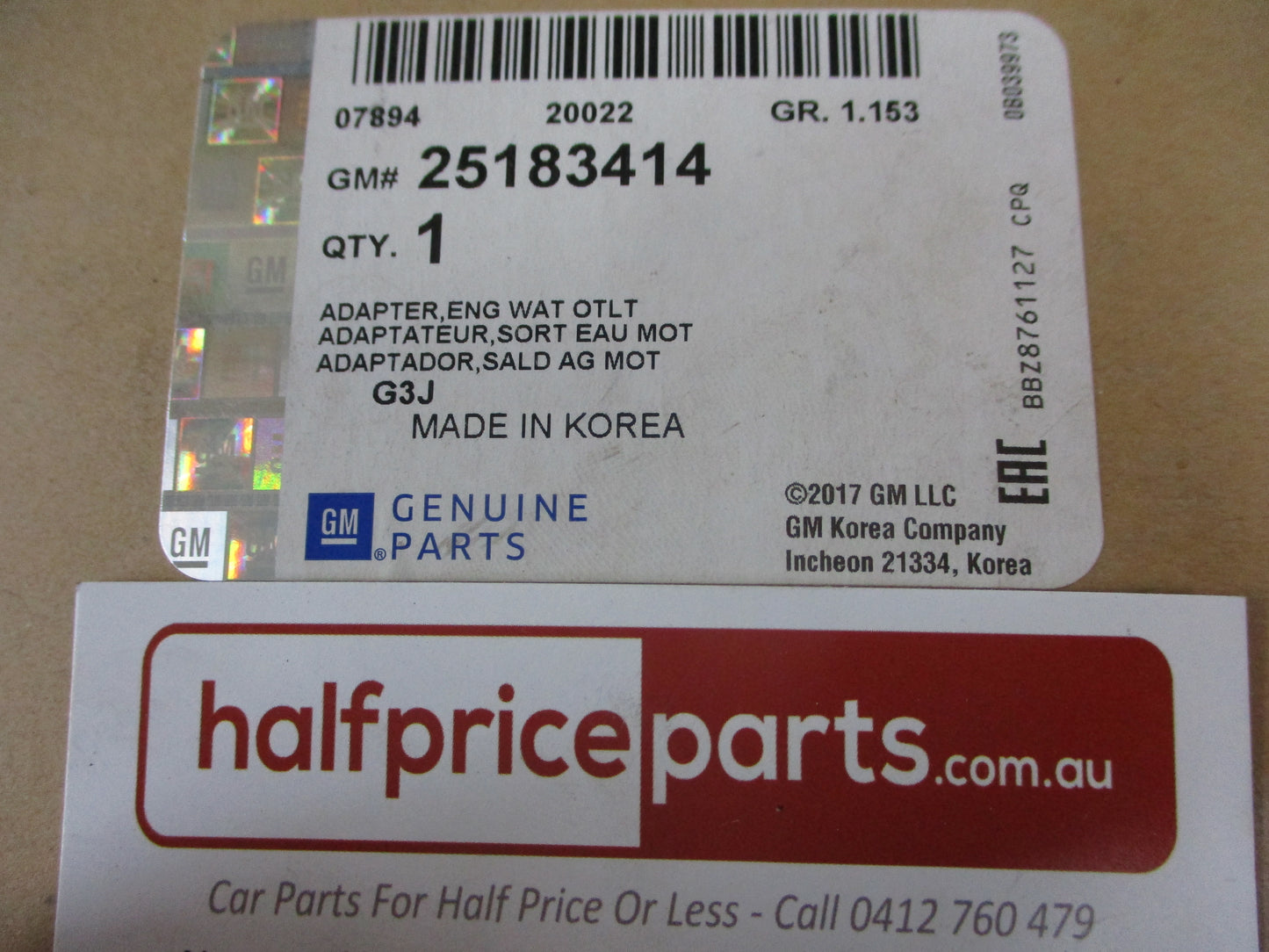 Holden Captiva C140/Cruze Genuine Thermostat Housing New Part