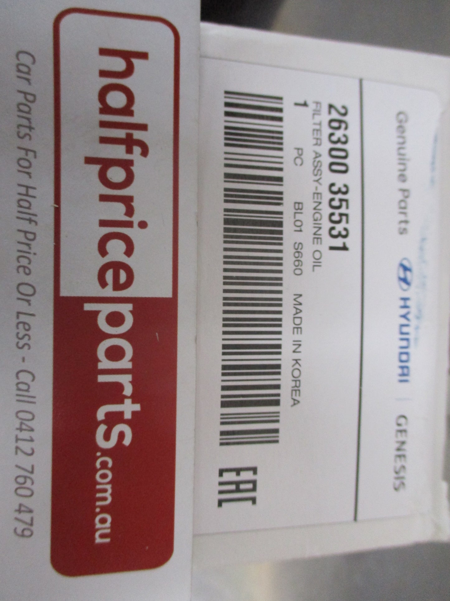 Hyundai i30 Genuine Engine Oil Filter New Part