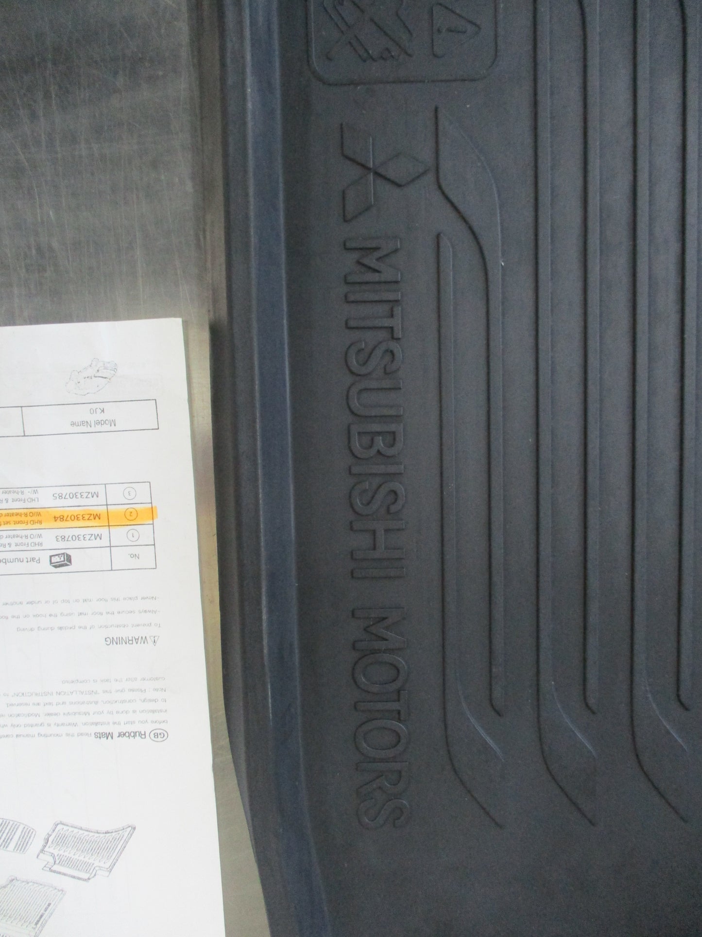 Mitsubishi Triton Genuine Front Pair Rubber Floor Mats New