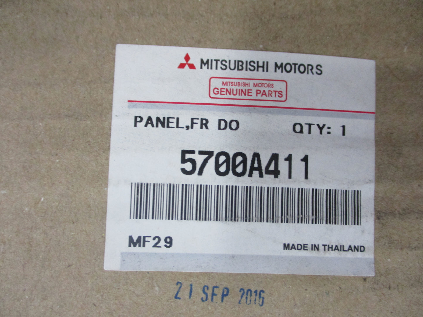 Mitsubishi Pajero Genuine Left Hand Front(Passenger) Outer Door Skin New Part