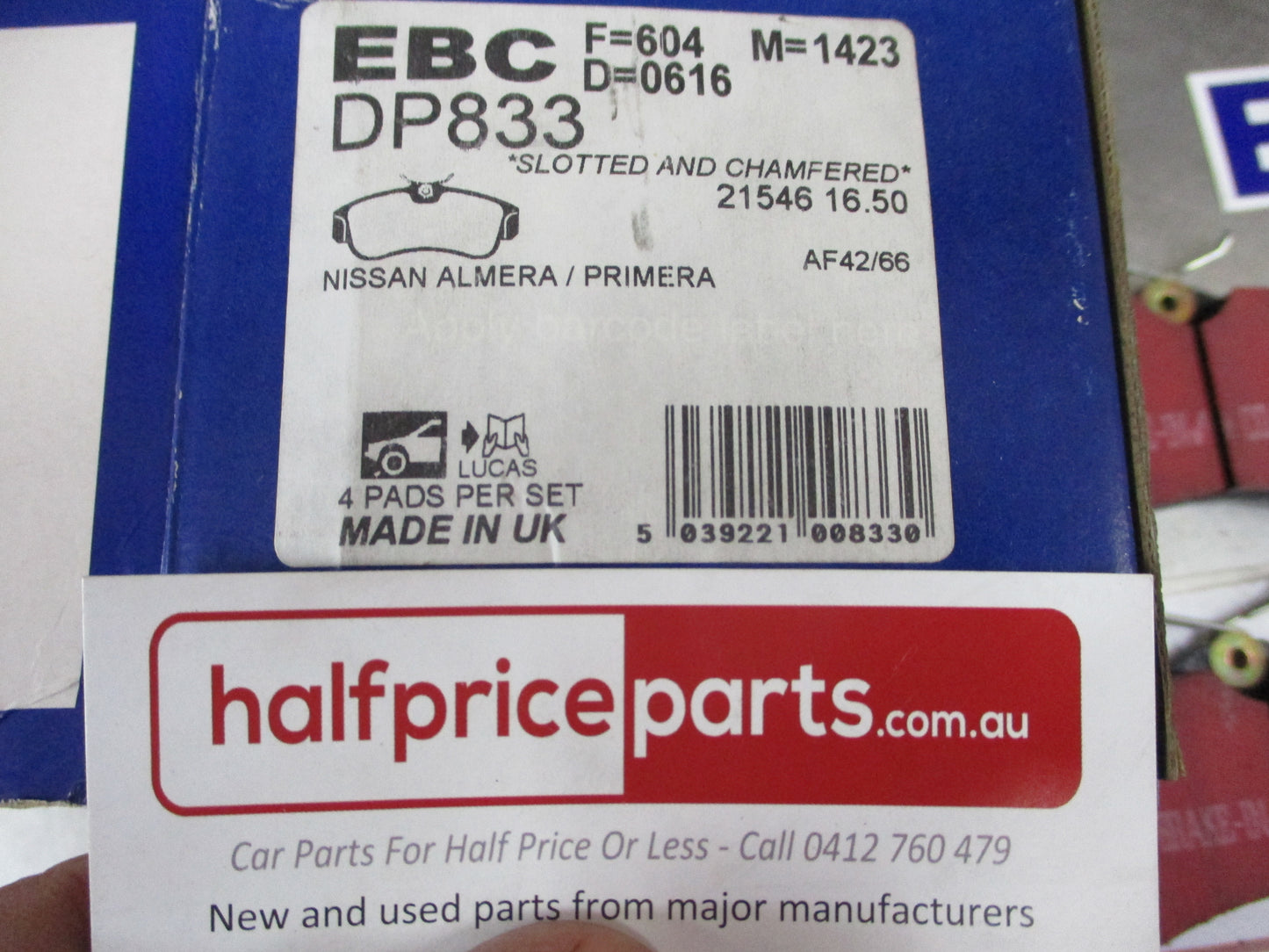 EBC Front Disc Brake Pad Set Suits Nissan Pulsar N16 New Part