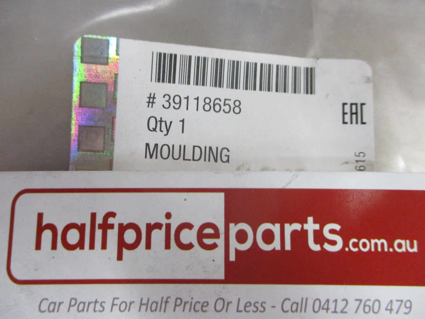 Holden ZB Commodore Genuine Right Hand Rear Side Window Applique (Black) New Part