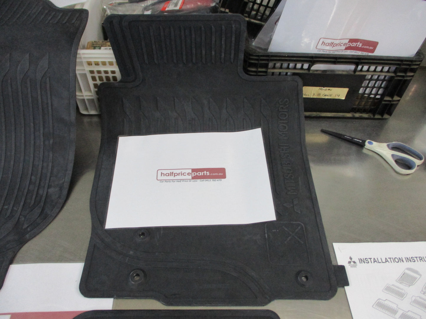 Mitsubishi QE Pajero Sport Genuine Set of Front and Rear Rubber Floor Mats New Part