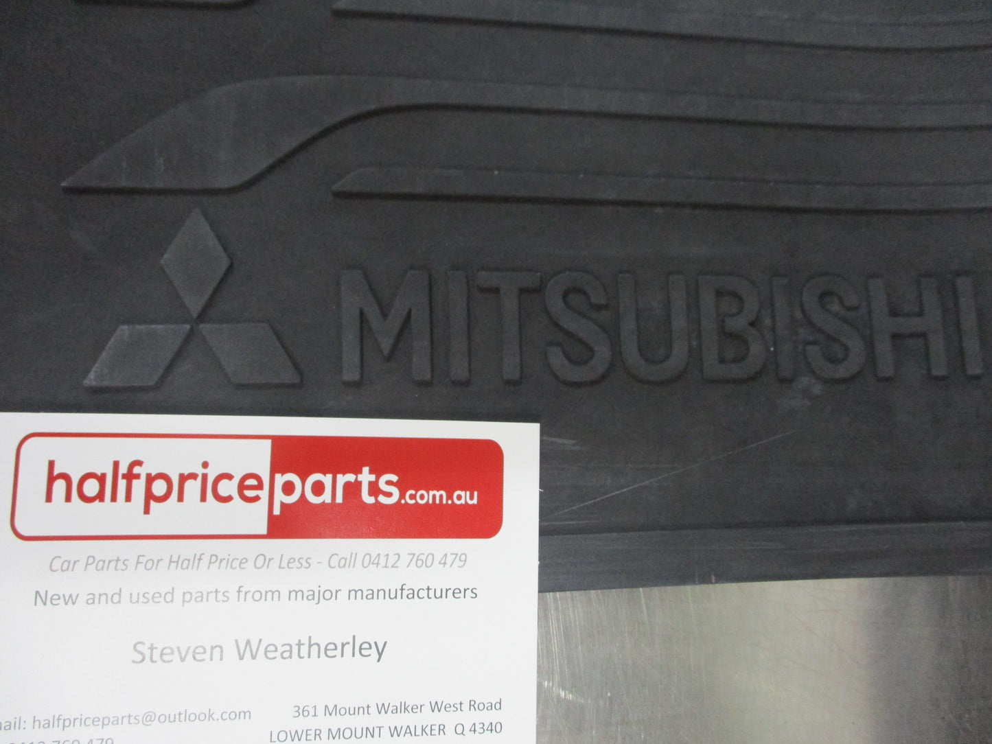 Mitsubishi QE Pajero Sport Genuine Set of Front and Rear Rubber Floor Mats New Part