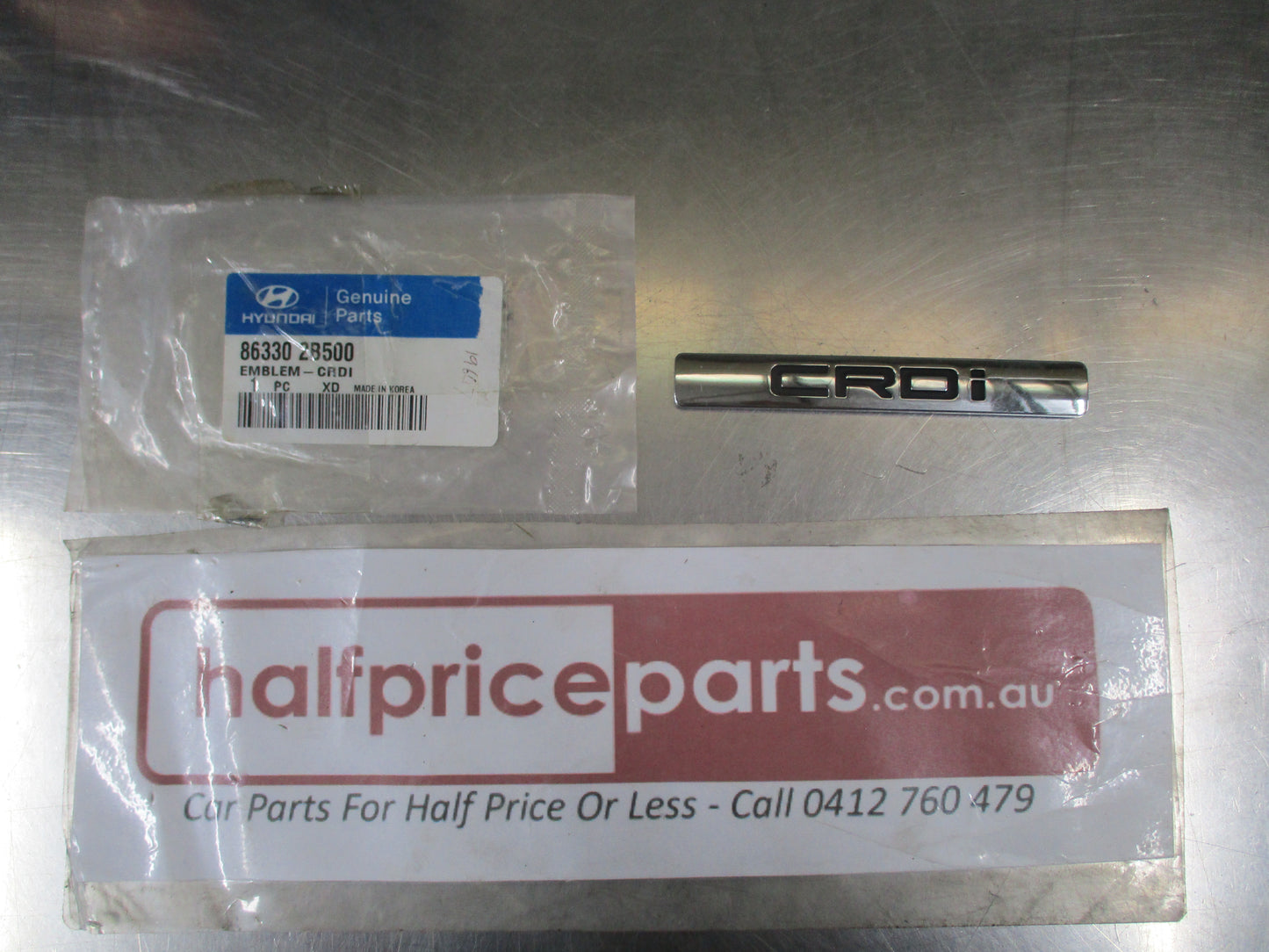 Hyundai Santa Fe Genuine Rear CRDi Chrome Emblem New Part