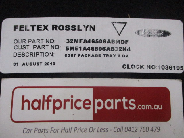 Ford Focus Hatchback LV Genuine Rear Parcel Shelf (Gray) New Part