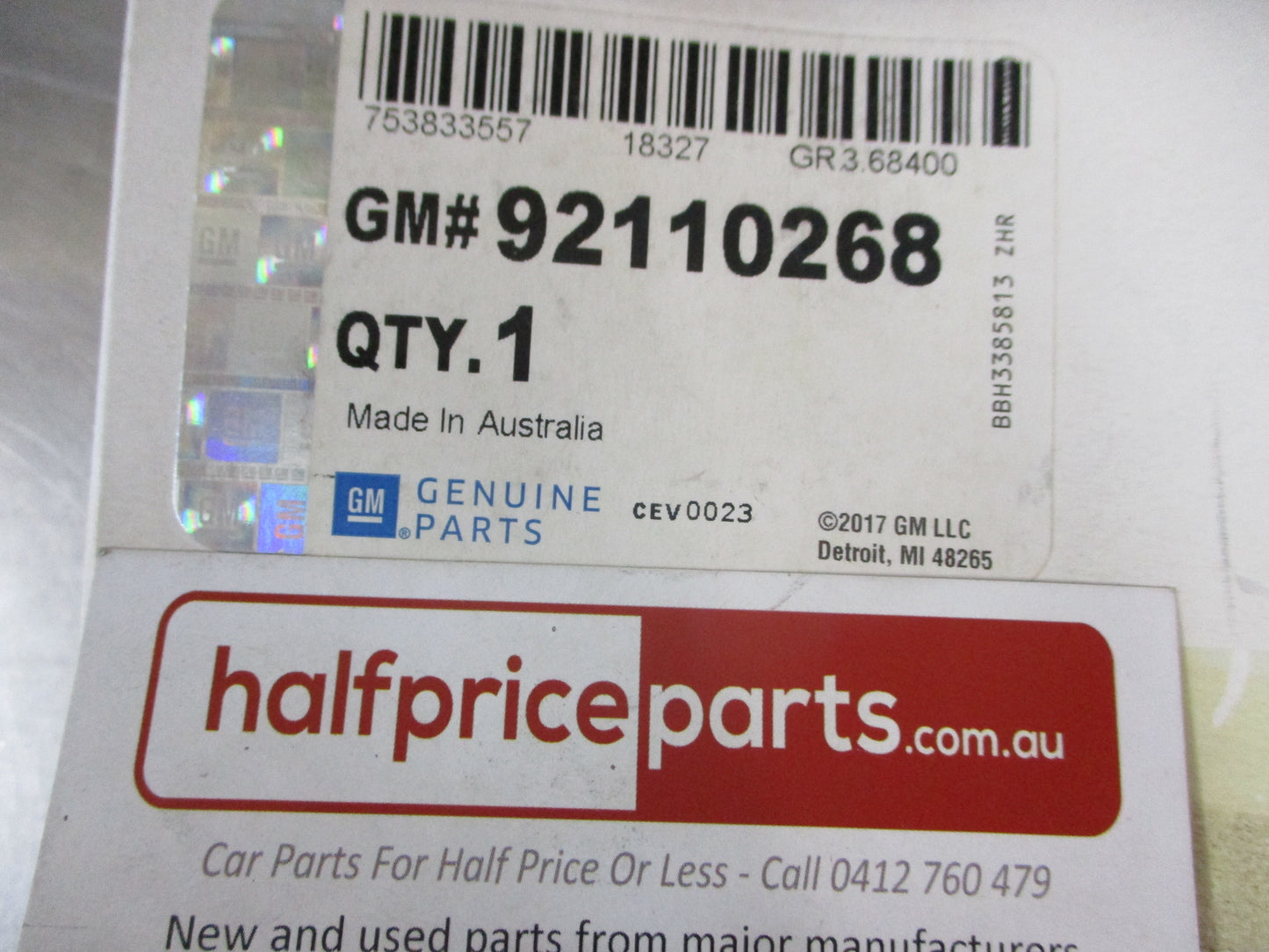 Holden VY Commodore V6 3.8Ltr Ecotec Genuine Oxygen Sensor New Part