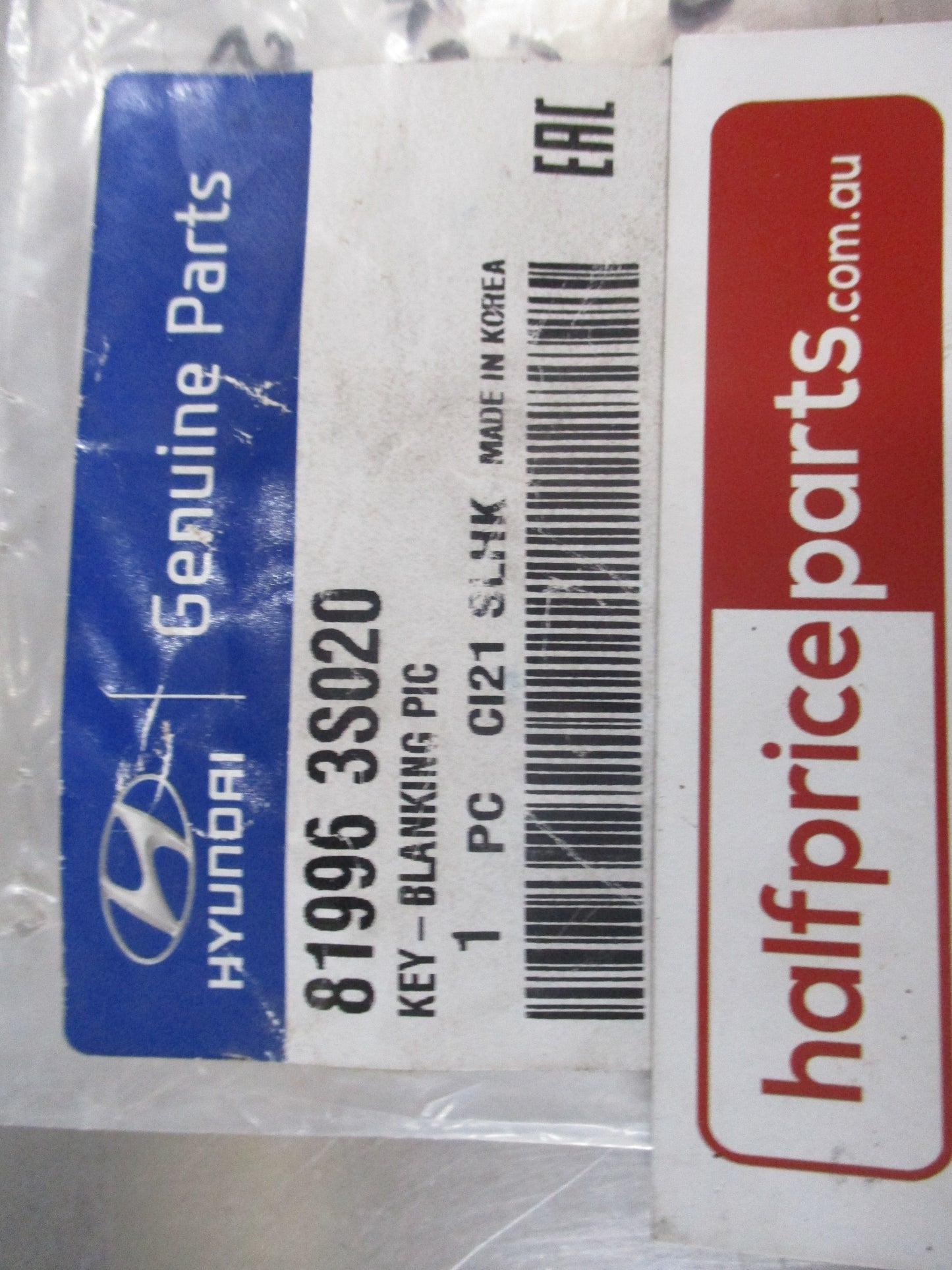 Hyundai Sonata/Tucson/Sonata Hybrid Genuine (Uncut) Key Blank New Part