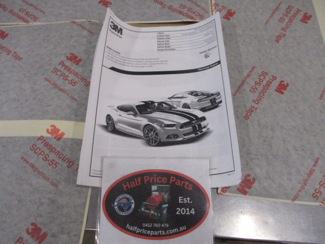 Ford Mustang Genuine Over The Top Dual Stripe Decal Kit Matte Black New Part