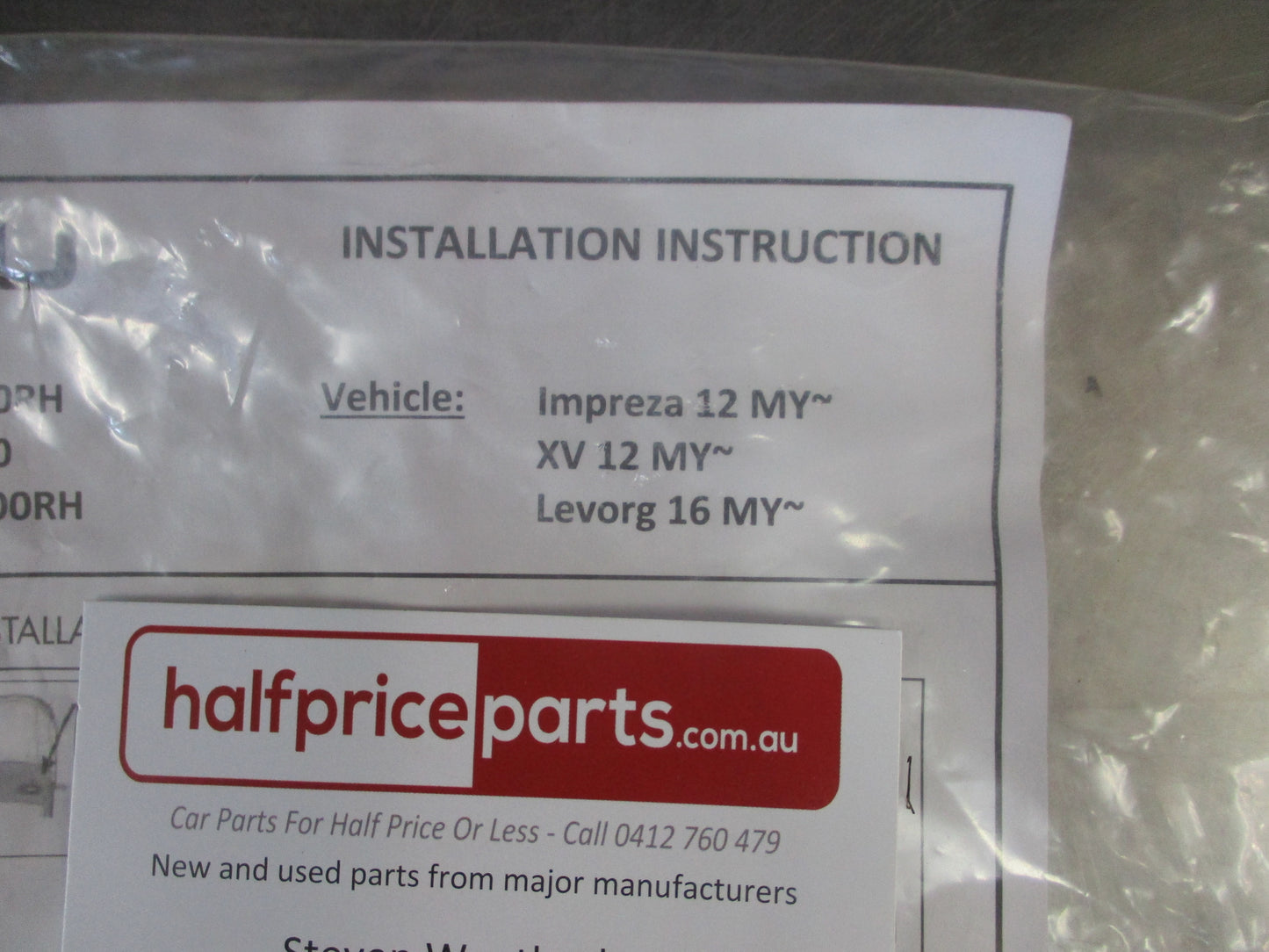 Subaru Levorg Genuine Front Rubber Mat Set New Part