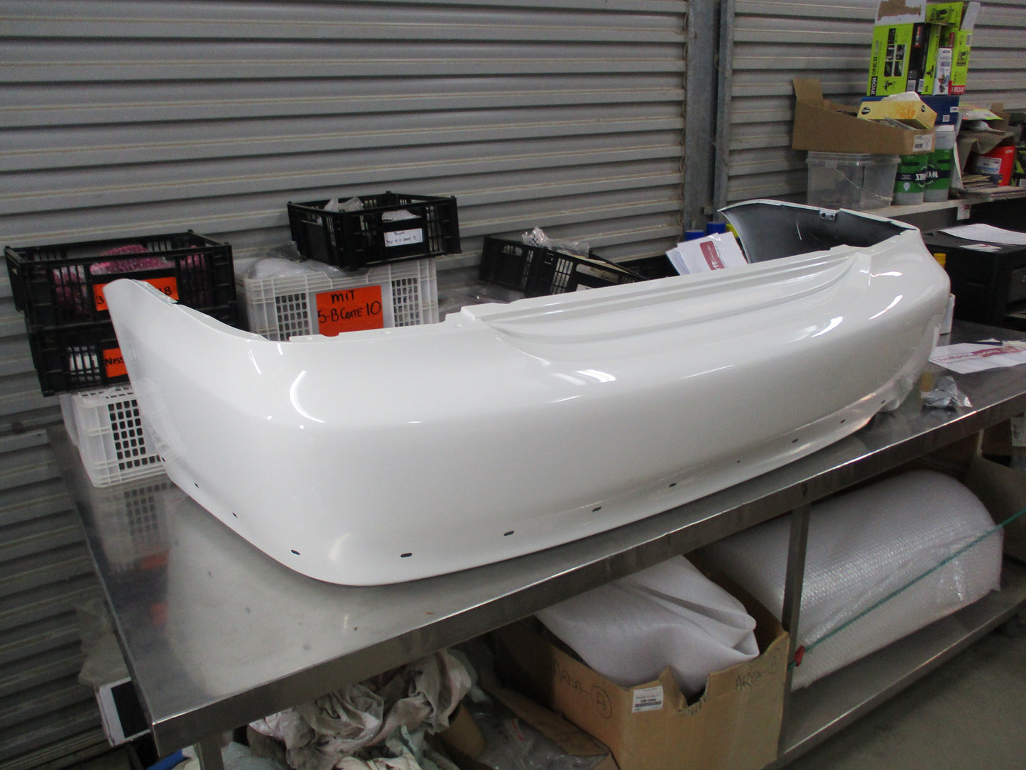 Mitsubishi Lancer Genuine Ralliart Rear Bumper White New Part