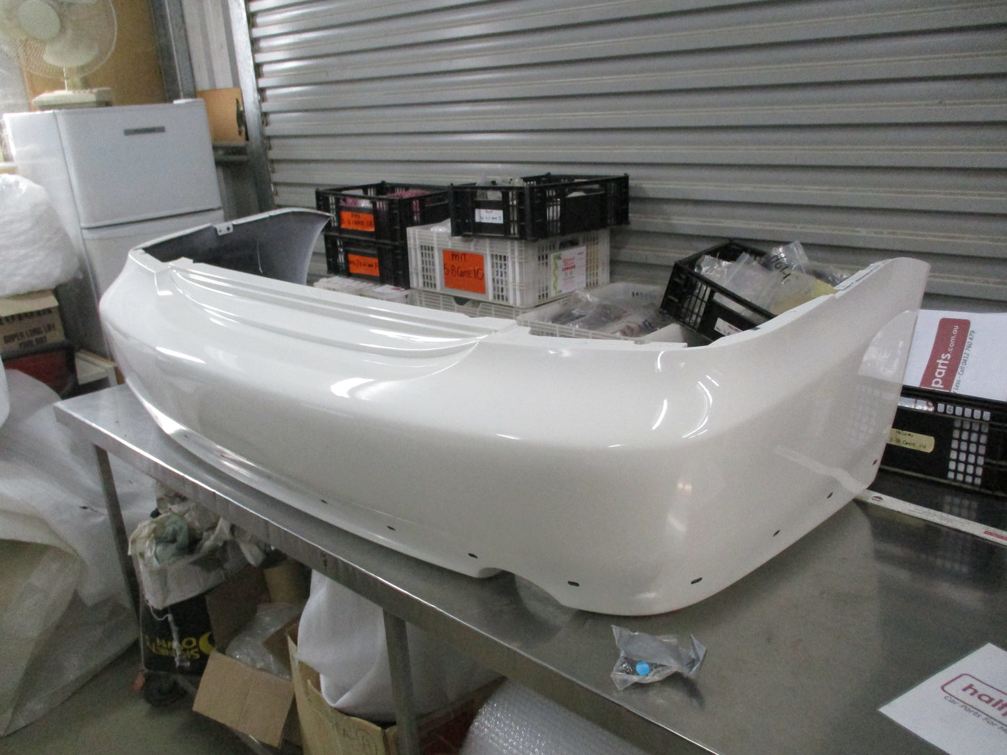Mitsubishi Lancer Genuine Ralliart Rear Bumper White New Part