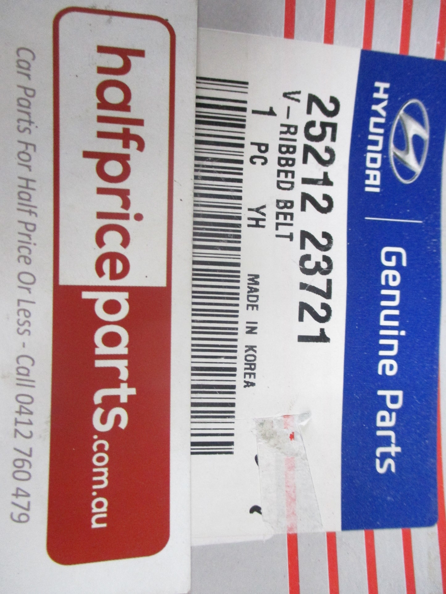 Kia Spectra/Sportage/Soul/Sephia/Hyundai Elantra/Tucson Genuine Water Pump V-Ribbed Belt New Part