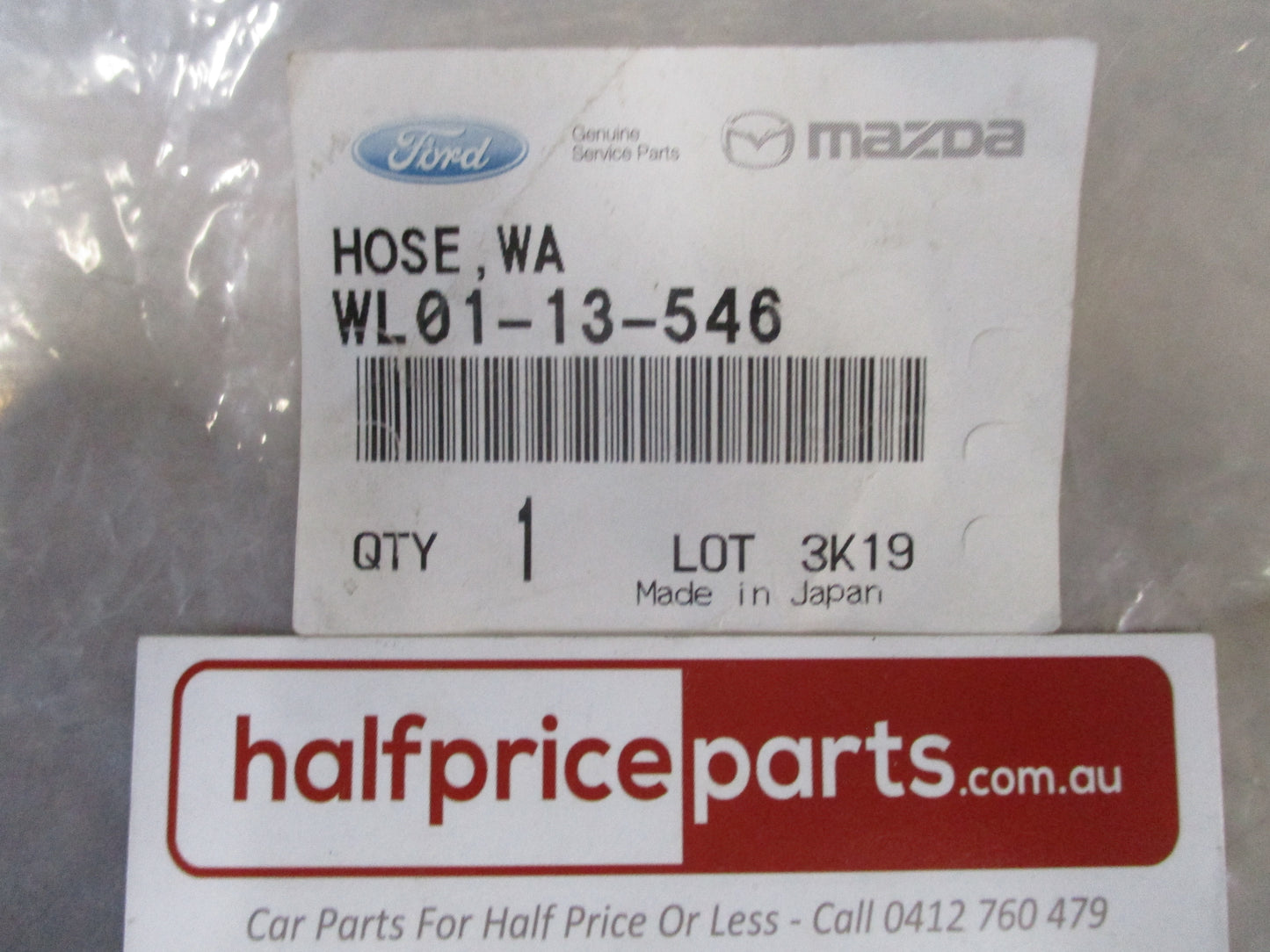 Mazda UN BT-50 Genuine Turbocharger Water Hose New Part