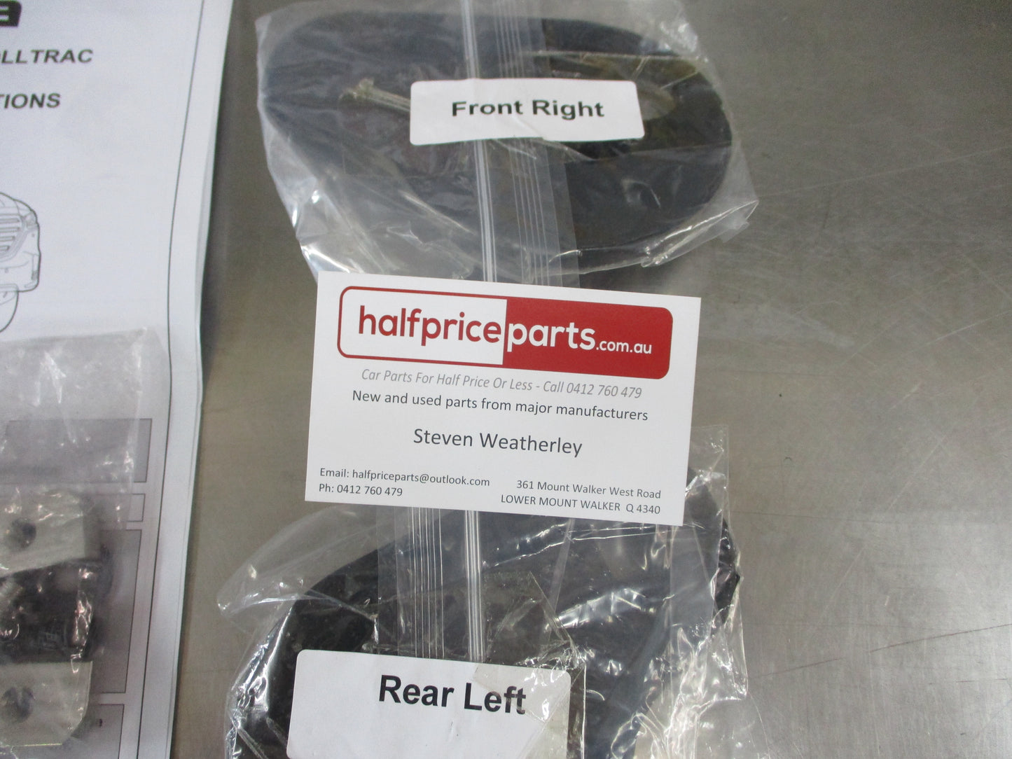Mazda BT-50 Genuine Rear Sports Bar To Rolla Trac Adaptor Kit New Part