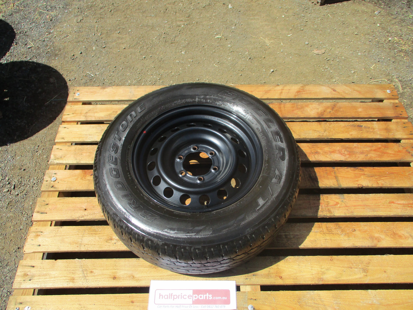 Toyota Hilux Genuine Steel 6 Lug Steel Rim And Tyre (Tyre Is Not RWC) Used Part