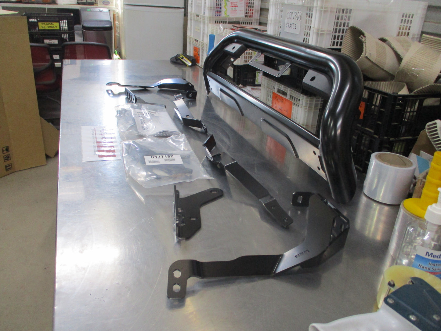 Toyota Landcruiser Prado VX/Kakadu Genuine Black Nudge Bar Kit With Light Pods New Part