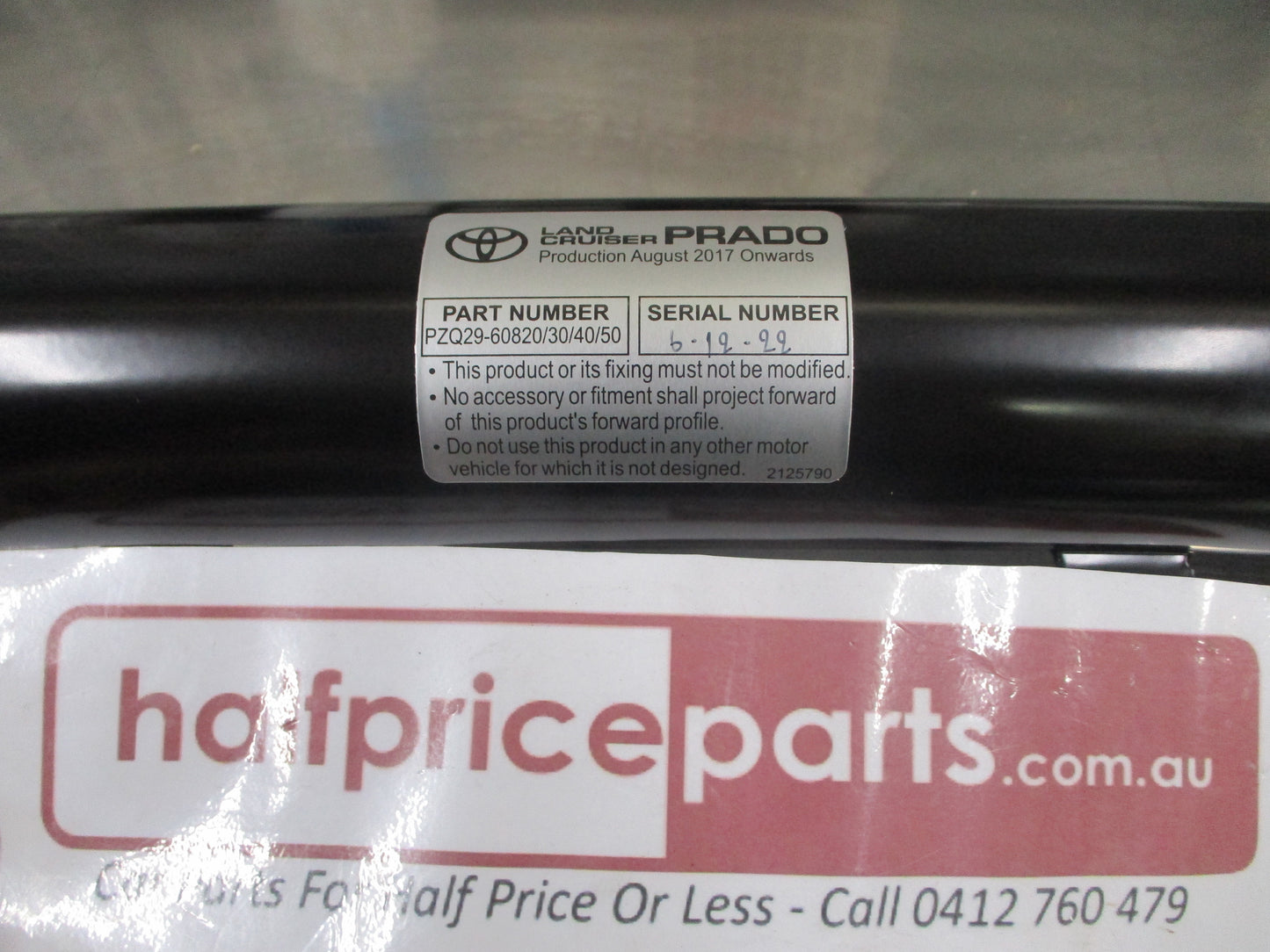 Toyota Landcruiser Prado VX/Kakadu Genuine Black Nudge Bar Kit With Light Pods New Part