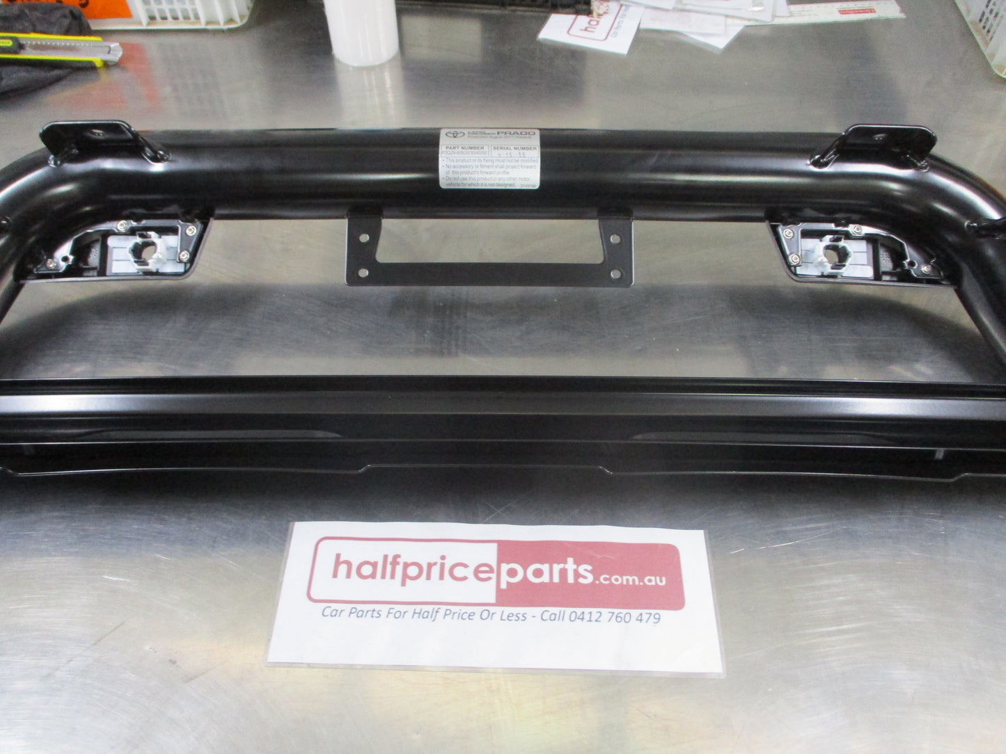 Toyota Landcruiser Prado VX/Kakadu Genuine Black Nudge Bar Kit With Light Pods New Part