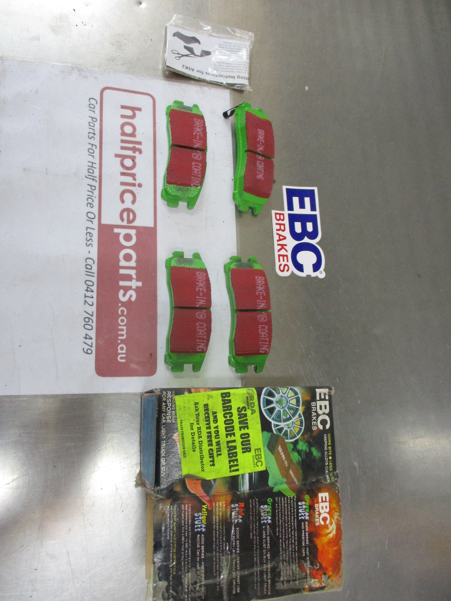EBC Greenstuff Rear Disc Brake Pad Set Suits Mazda 626/Mitsubishi Galant-Eclipse-Pajero New Part