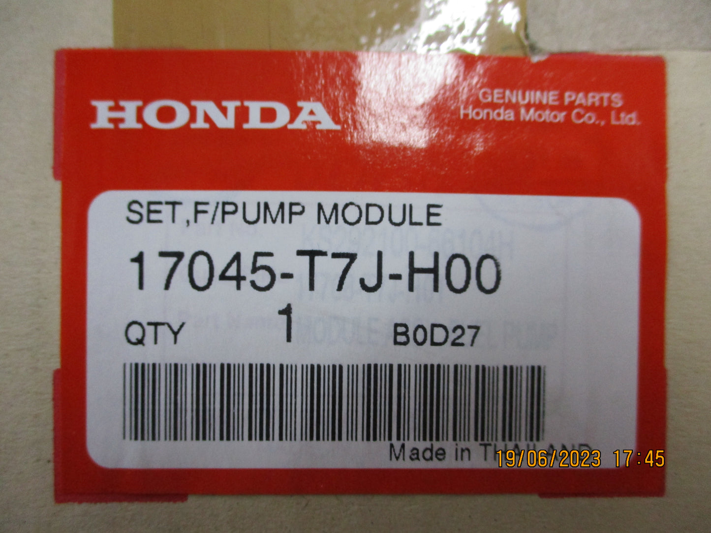 Honda HR-V Genuine Fuel Pump Module Set New Part