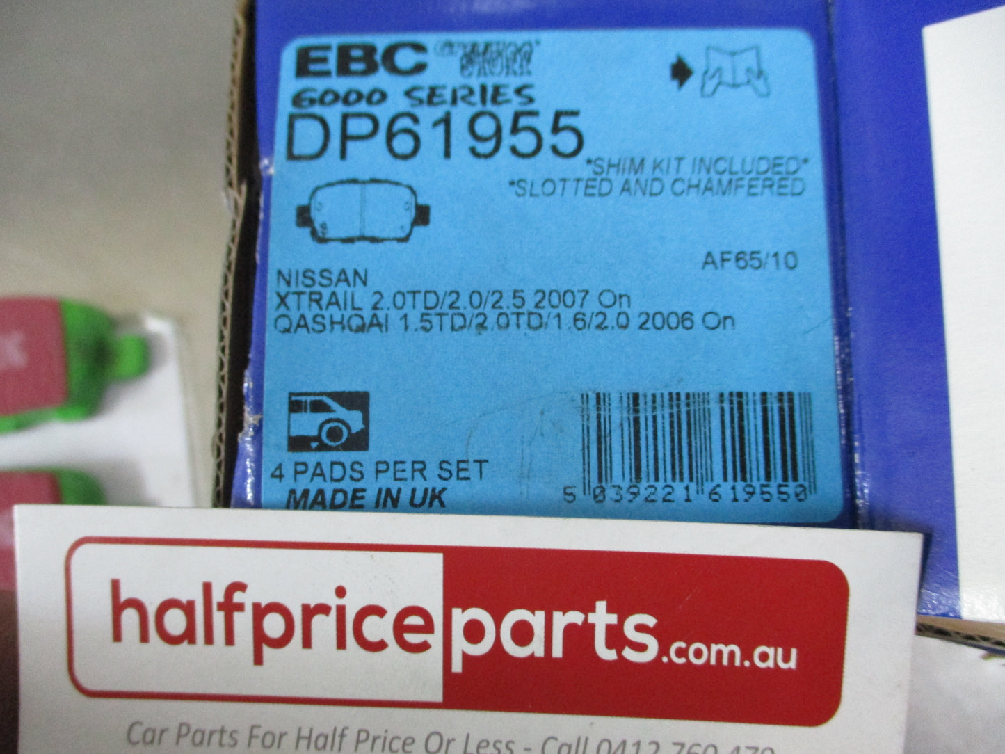 EBC Greenstuff Rear Disc Brake Pad Set Suits Nissan Pulsar-Qashqai-X-Trail/Renault Koleos/Suzuki Grand Vitara New Part