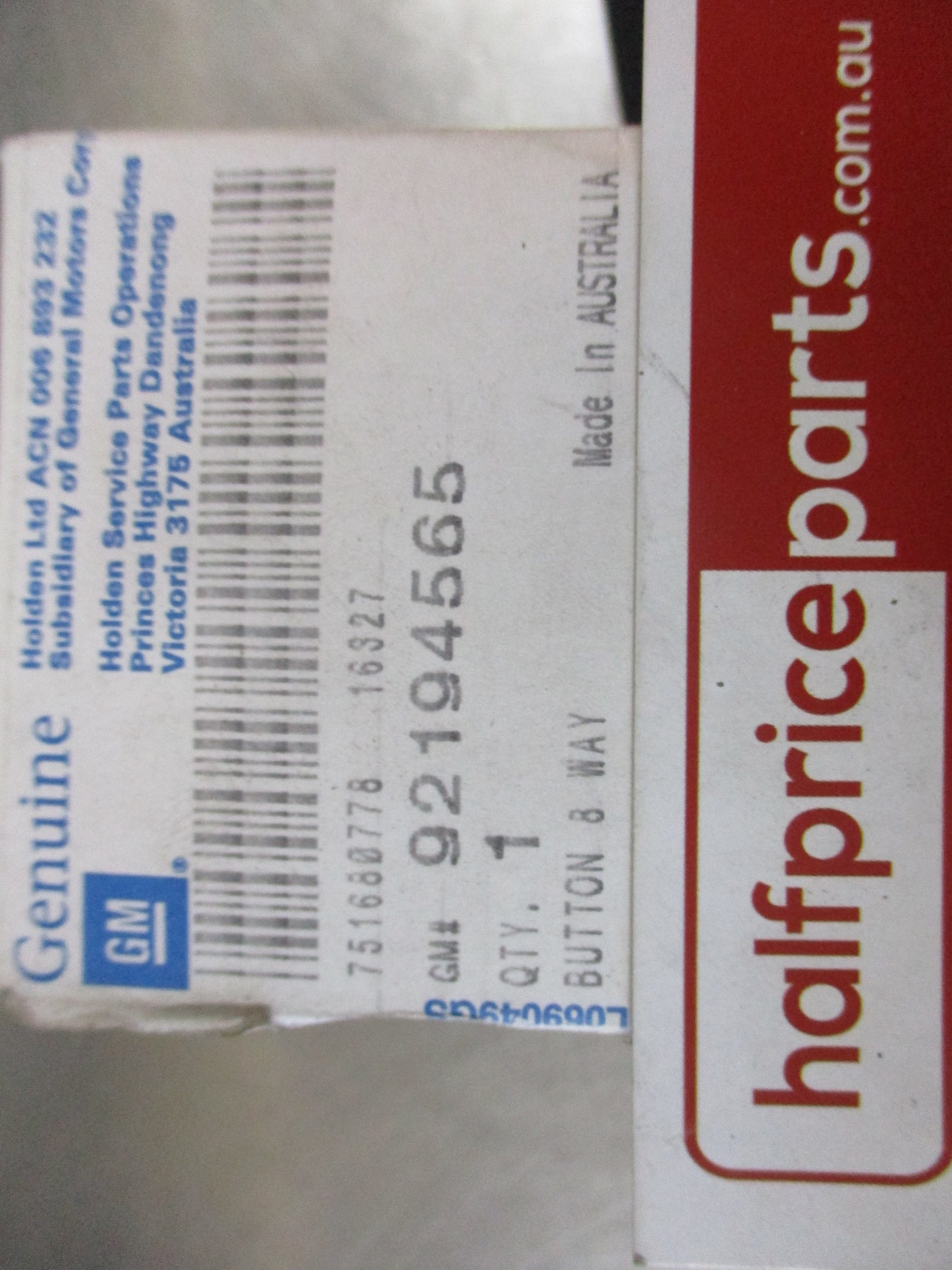 Holden Caprice Genuine Drivers Front Seat Vertical Adjuster 8 Way (Black) New Part