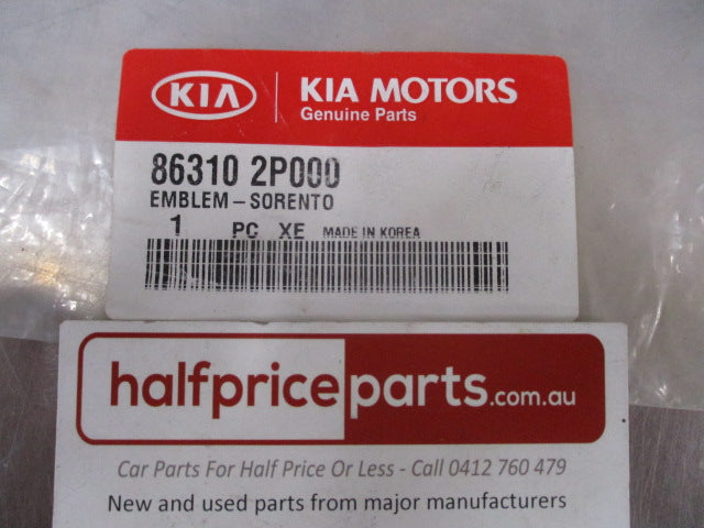 Kia Sorento Genuine Tailgate Emblem New Part
