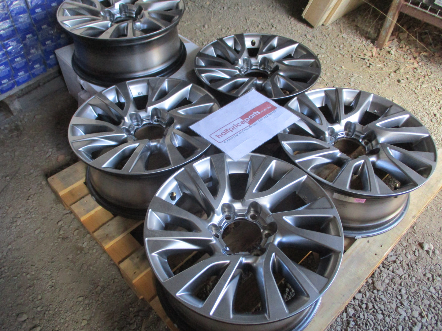 Toyota Fortuner/Hilux Genuine Set Of 5 Silver Alloy Wheels With Out Caps Used Part VGC