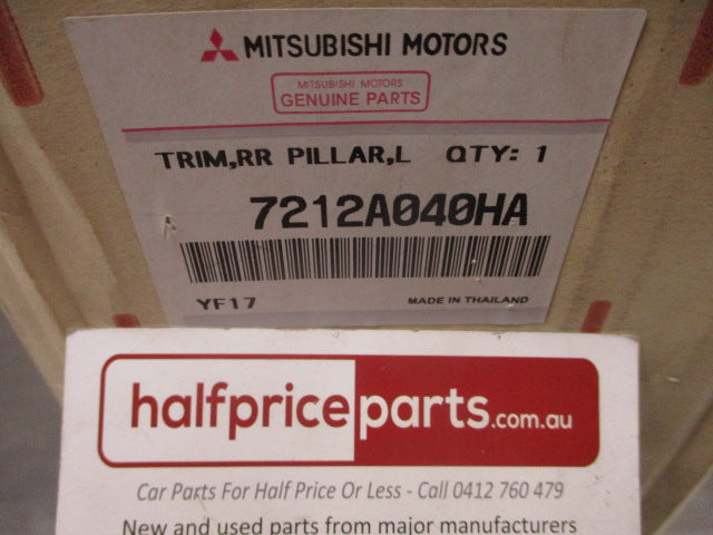 Mitsubishi Triton Dual Cab Genuine Right Hand Rear Lower Pillar Trim New Part