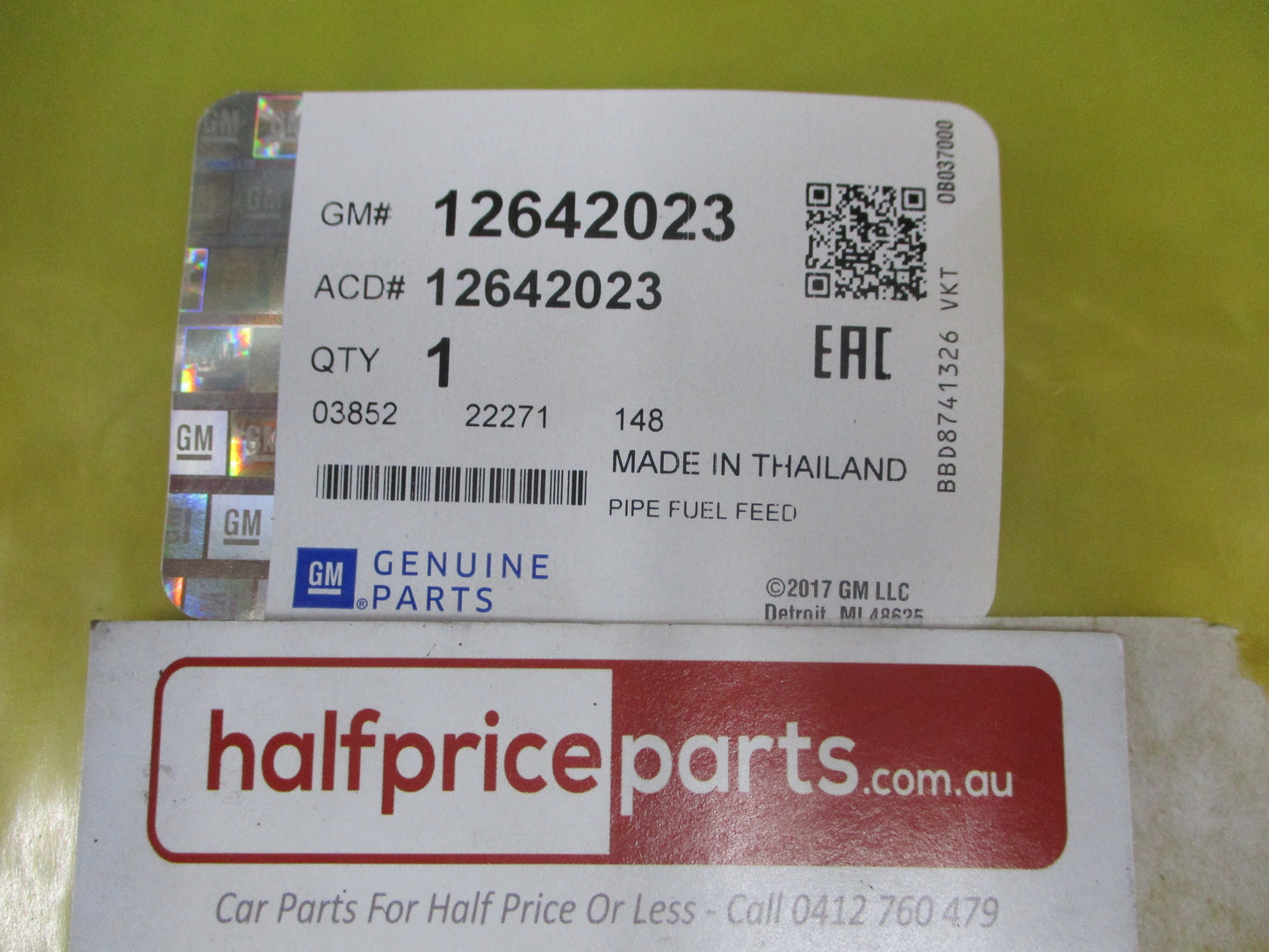 Holden RG Colorado Genuine Fuel Feed Line New Part
