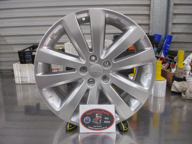 Subaru Forester Genuine Single Silver Alloy Wheel + Center Cap 17X7J Used Part VGC