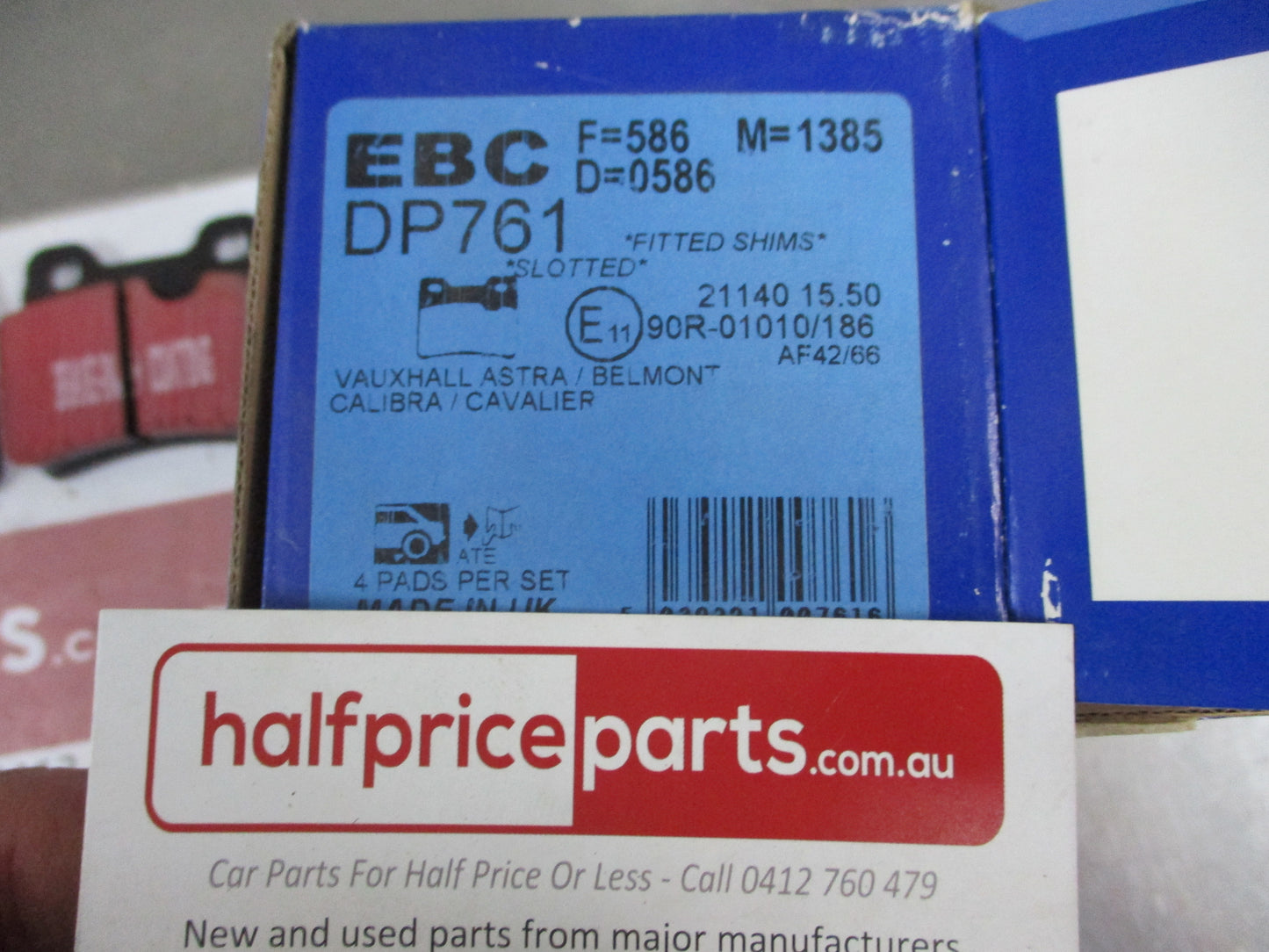 EBC Rear Disc Brake Pad Set Suits Holden Astra-F/Vectra-A/SAAB 900 New Part