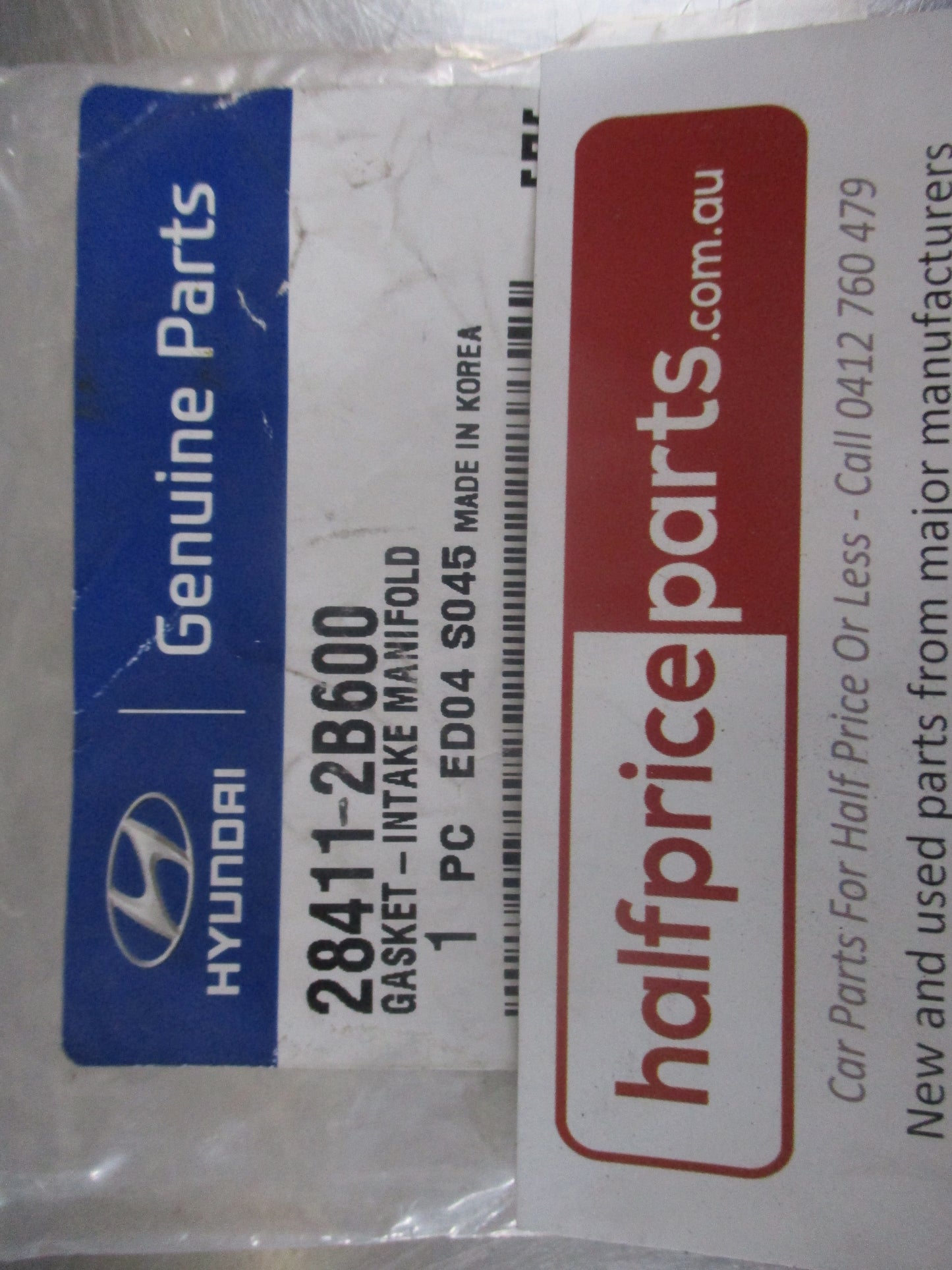 Hyundai Accent/Elantra/Kona/Tuscon/Sonata/Kona/Veloster Genuine Engine Intake Manifold Gasket New Part