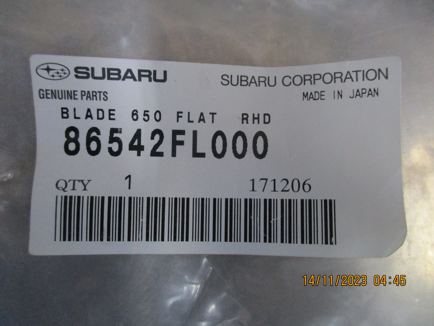 Subaru Forester / Impreza / XV Genuine Drivers Side Wiper Blade New Part