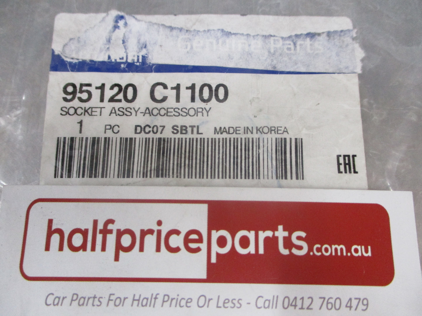 Hyundai Genuine Accessory 12 Volt Socket Accessory Socket New Part